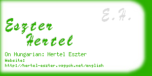 eszter hertel business card